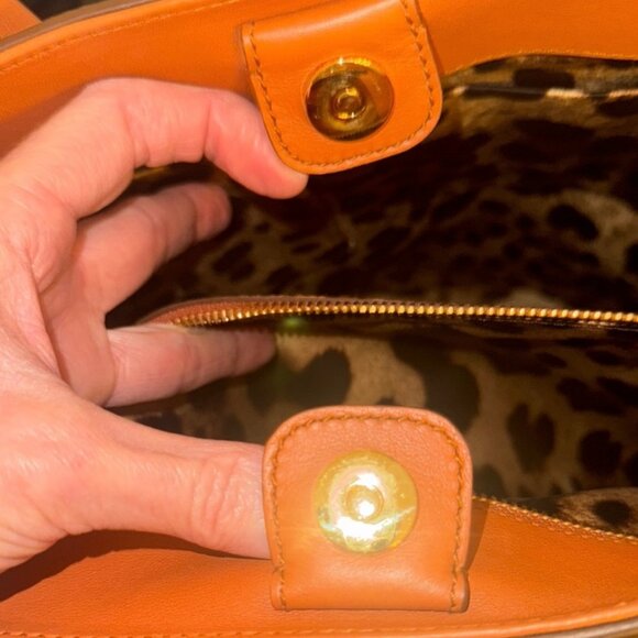 Dolce & Gabbana Calfskin Bucket Tote Bag, Tan/Cognac, Authentic, Worn Once, EUC - Picture 5 of 15